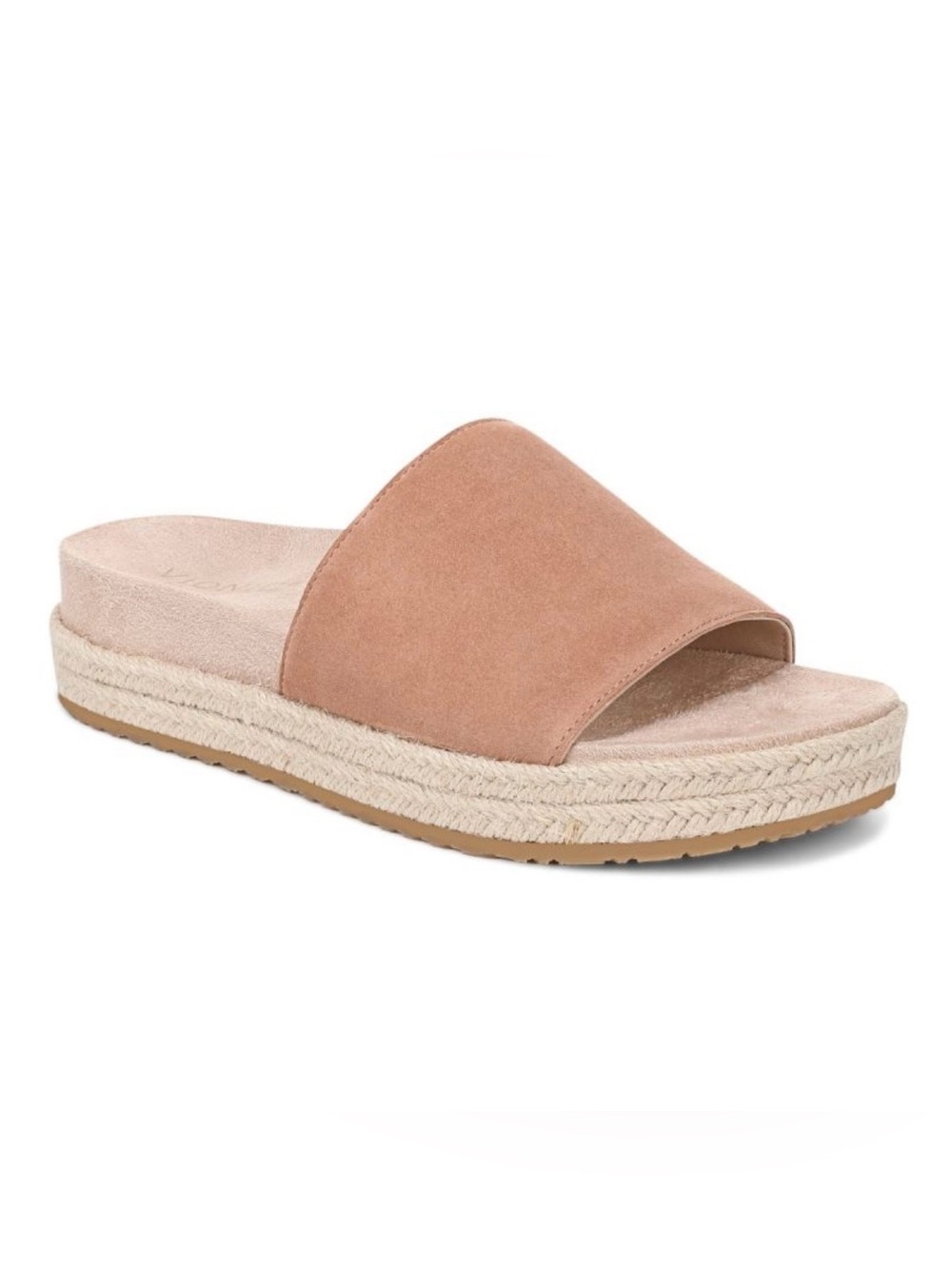Vionic Yasmina‎ Suede Platform Slide Espadrille Sandal NEW